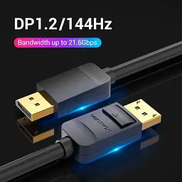 Кабель Vention DisplayPort-DisplayPort V 1.2 1.5 м (HACBG) - мініатюра 6