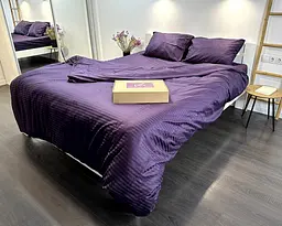 Постільна білизна LARA сатин-страйп LUX dark violet d13210р полуторний - мініатюра 2