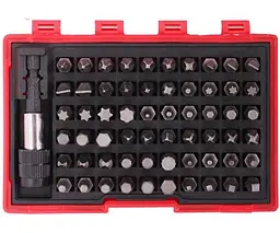 Набір біт шестигранники та зірочки Hex Torx 62 шт. 11057