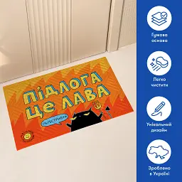 Килим придверний ORNER x Maliunok «Підлога це лава» - мініатюра 4