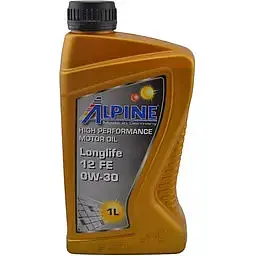 Олива моторна синтетична Alpine 0W-30 Longlife 12 FE Acea C2-12 BMW Longlife-12 FE 1 л (29714)