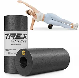 Роллер масажер гладкий Trex Sport TX-033EPR EPP 33см чорний - мініатюра 1