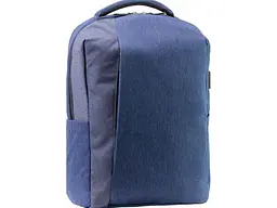 Рюкзак Optima поліестр синій 44x31x15см USB Techno арт.O97593-01