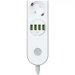 Мережевий фільтр живлення ColorWay CW-CHE44W, 4 розетки/4USB White 2M (CW-CHE44W) - мініатюра 6
