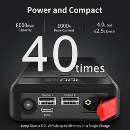 Пуско зарядний пристрій UTRAI Jstar Air Jump Starter бустер авто 1000A 12V - мініатюра 3