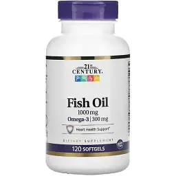 Омега-3 21st Century Fish Oil 1000 mg 120 softgels