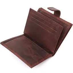 Невеликий чоловічий гаманець у vintage шкіри 9,5х11х2,5 см KARYA 9,5х11х2,5 см acs0024259 - мініатюра 4