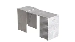 Стіл-тумба трансформер Смарт 1/2 Ferrum-decor 750x1450x600 ДСП Бетон 16 мм (FRD-105080) - мініатюра 3