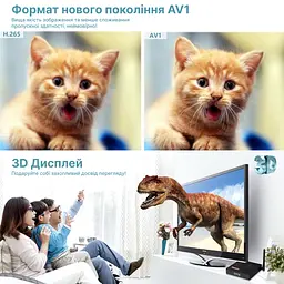 Смарт ТВ приставка Tanix TX68 4/64GB Allwinner H618 Android TV 12, медіаплеєр 4K HDR - мініатюра 8