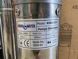 Насос глибинний GrandWater 4SKM100 0,75 кВт H61м з пультом 30412 - мініатюра 8