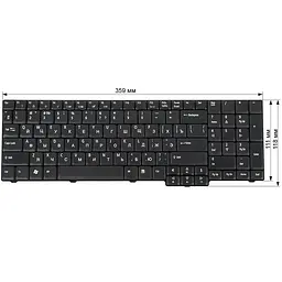 Клавіатура для ноутбука ACER (AS: 6530 6930 7000 9300 TM: 5100 7320 EX: 5235 7220 eMachines E528) rus чорний - мініатюра 2