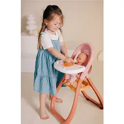 Стільчик для годування Smoby Toys Бебi Ньорс терракотова пудра (7600220388) - мініатюра 4