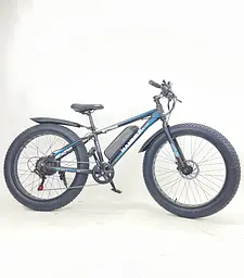 Електровелосипед Hammer Fatbike 26" (1000W 48V 21Ah) Чорно-синій - мініатюра 2