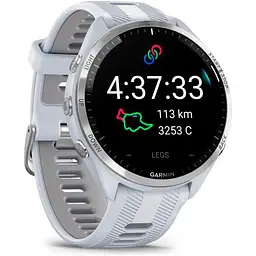 Смарт-годинник Garmin Forerunner 965 Titanium Bezel with Whitestone Case and Whitestone/Powder Gray Silicone Band (010-02809-01/11) [89359] - мініатюра 2