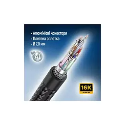 Кабель мультимедійний ColorWay DisplayPort M - DisplayPort M V2.1 16K чорний 1.5 м (CW-CBDP091-BK) - мініатюра 12