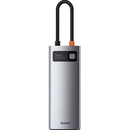 USB-хаб Baseus Metal Gleam Series 5-in-1 Multifunctional Type-C Hub Space Gray (CAHUB-CX0G) [72630] - мініатюра 3