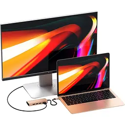 Адаптер Satechi Aluminum Type-C Multi-Port Adapter 4K with Ethernet V2 Gold (ST-TCMA2G) - мініатюра 7