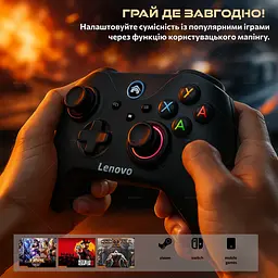 Геймпад бездротовий контролер Lenovo S02 для Nintendo Switch OLED, Switch Lite, PC, Mobile - мініатюра 7