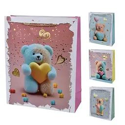 Пакет подарунковий паперовий L With Love, 30x41.5x12 см, 4 шт. в упаковці, R95483-L