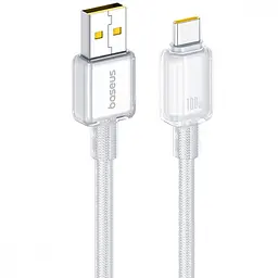 Кабель Baseus Crystal Fast Charging Data USB to Type-C (Car Charging Supported) 100W/7.5W (2m) white (E0427901)