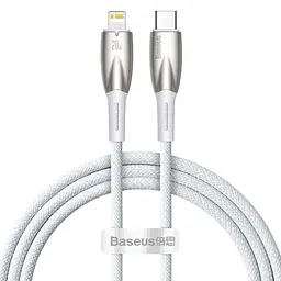 Кабель Baseus Glimmer Series Fast Charge USB-C to Lightning 1m білий (CADH000002)