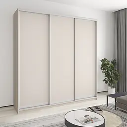 Шафа-купе тридверна MebelStar Стандарт AL 3ДСП 230x45x240 см Кашемір (MBS-1823)