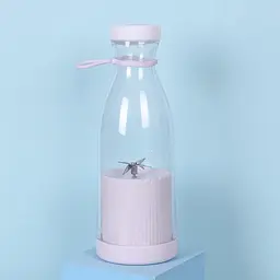 Фітнес-блендер Fresh Juice портативний, акумуляторний, пляшка для смузі білий, рожевий, блакитний - мініатюра 5