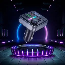 Автомобільний адаптер BOROFONE Ascenso car BT FM transmitter BC50 |2USB/1Type-C, PD/QC, 38W/3A, BT5.4| - мініатюра 2