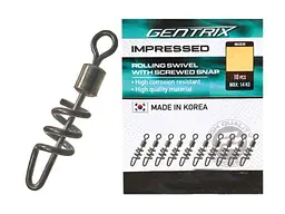 Вертлюг з карабіном FISHING ROI №4 10шт/уп Ball Rolling swivel with screwed snap арт.707-41-4