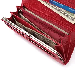 Класичний жіночий гаманець із натуральної шкіри ST Leather 22675 червоний - мініатюра 10