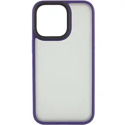 TPU+PC чохол Metal Buttons для Apple iPhone 12 Pro / 12 6.1" Темно-фіолетовий, TPU+PC - мініатюра 3