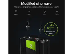 Перетворювач напруги інвертор Green Cell 24V на 230V 1500W/3000W - мініатюра 6