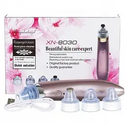 Вакуумний очисник пор обличчя XN-8030 Beautiful skin care Specialist апарат для вакуумного чищення обличчя з USB - мініатюра 6