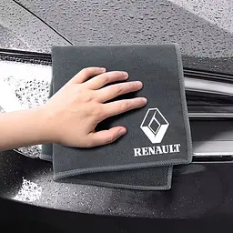 Флісовий рушник для авто з логотипом Renault 30х30 см