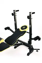 Лавка тренувальна Besport WB-004 для жиму зі стійкою під штангу та партою Скотта - мініатюра 2
