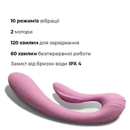 Вібратор Adrien Lastic G-wave вагінально-кліторальний, 2 мотори, універсальний - мініатюра 4