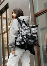 Жіночий рюкзак Sambag RollTop DOUBLE PALM 41 х 27 х 18 см (24330720)