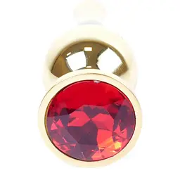 Анальна пробка Boss Of Toys Boss Series - Jewellery Gold Butt Plug Red, BS6400064, Золотий / Червоний - мініатюра 2