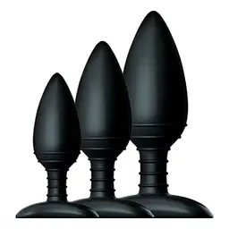 Набір анальних пробок різного розміру Nexus Butt Plug Trio, 3 шт, чорний