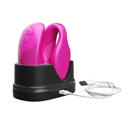 Смарт-вібратор для пар We-Vibe Chorus Cosmic Pink, сенсорне керування вібраціями стисненням пульта - мініатюра 6