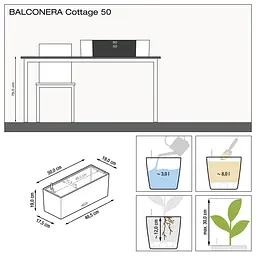 Вазон Lechuza Balconera Cottage, 8 л, білий (15600) - мініатюра 3