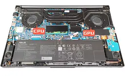 Вентилятор (GPU Fan) кулер для моделей ноутбука Asus Vivobook Pro 15 OLED N6506MU, N6506MV, N6506CU (13NB12Z0M02111) Asus, 12V, 4pin - мініатюра 3