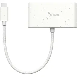 Багатопортовий мультиадаптер J5create JCA379EW-N, USB Type-C 3-в-1 білий - мініатюра 2
