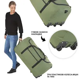 Дорожня сумка TravelZ на колесах Wheelbag 100 Green (603095) (930793) - мініатюра 3