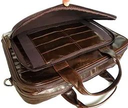 Чоловіча шкіряна сумка Vintage 37х30х10 см sum0013934 - мініатюра 7