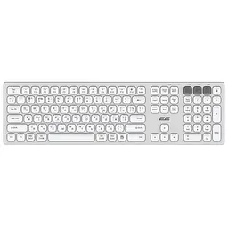 Клавиатура 2E KS270 WL/BT EN/UK/RU Silver White (2E-KS270WBWH)