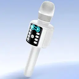 Караоке мікрофон-колонка Hoco L24 Shine White - мініатюра 3