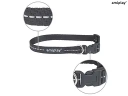 Нашийник для собак Amiplay Reflective XL 45-70 * 2,5см - чорний