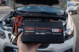 Перетворювач напруги 12 V-220 V UKC 1000 Вт з чистою синусоїдою / автомобільний інвертор 12 в 220 В з цифровим дисплеєм та USB виходом - мініатюра 4