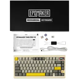 Клавіатура Epomaker TH80 PRO V2 Wisteria Tactile White механічна бездротова (TH80-PROV2-W-WT) - мініатюра 2